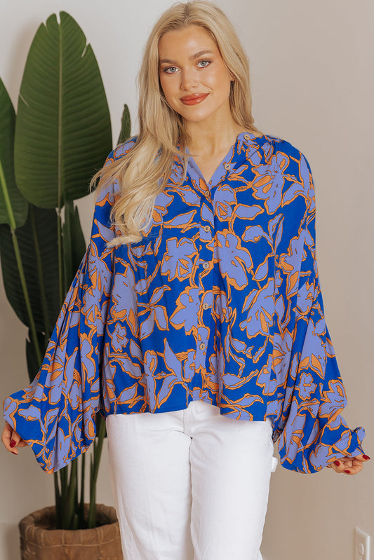 Alyssa Floral Buttoned Loose Fit Shirt-0